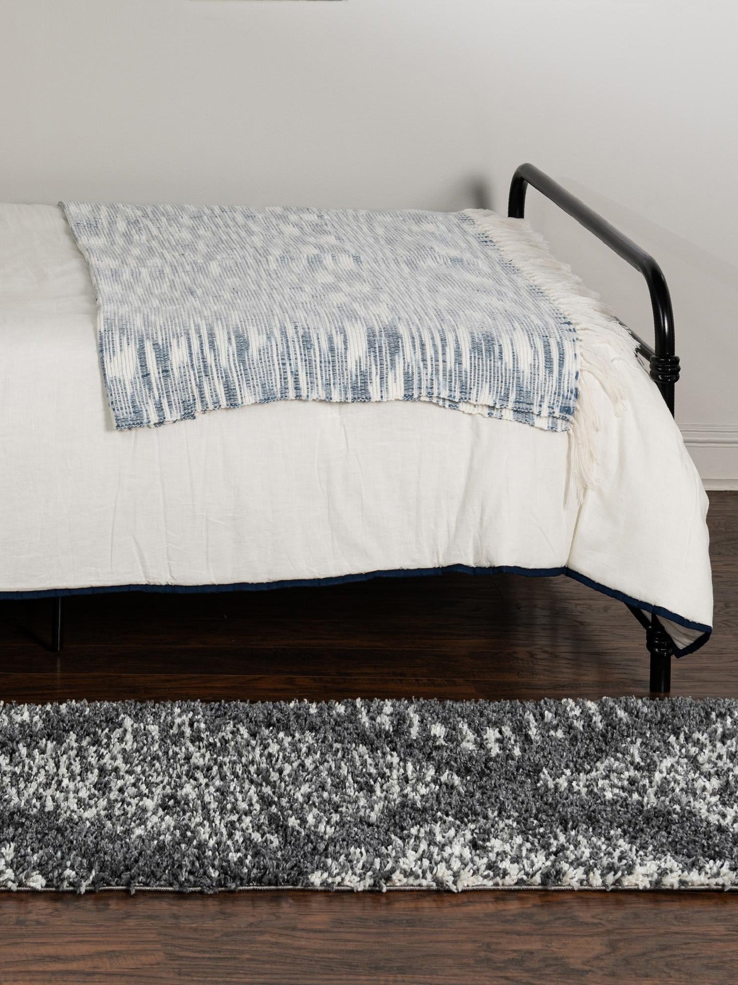 Gray 2' 7 x 12' Serenity Shag Runner Area Rug Thick Soft Touch Fluffy & Plush Shaggy Pile Carpet for Living Rooms, Kitchen, Bedrooms, Office, Dorms for Sale at Rug Engine