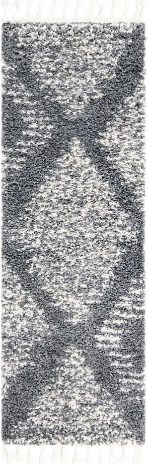 Gray 2' x 6' Serenity Shag Runner Area Rug Thick Soft Touch Fluffy & Plush Shaggy Pile