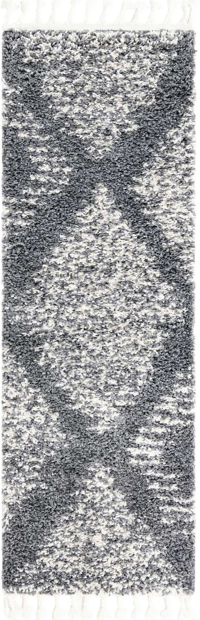Gray 2' x 6' Serenity Shag Runner Area Rug Thick Soft Touch Fluffy & Plush Shaggy Pile