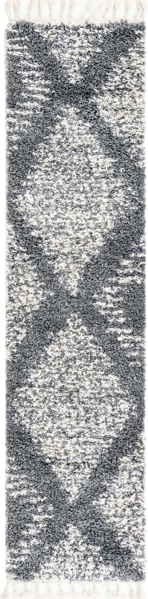 Gray 2' x 8' Serenity Shag Runner Area Rug Thick Soft Touch Fluffy & Plush Shaggy Pile