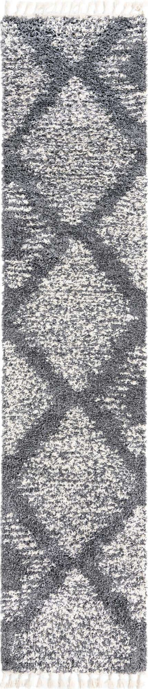 Gray 2' 7 x 12' Serenity Shag Runner Area Rug Thick Soft Touch Fluffy & Plush Shaggy Pile