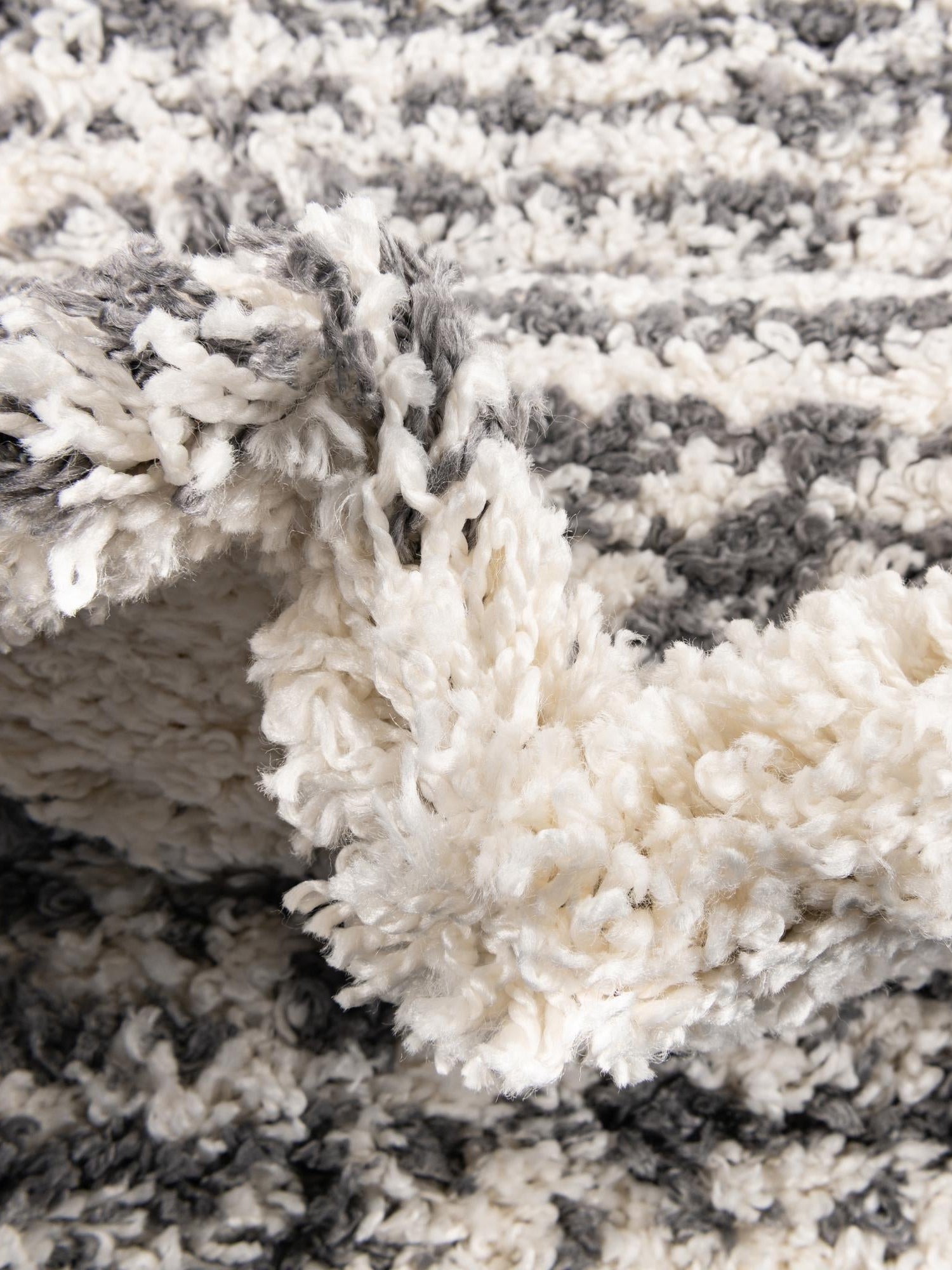 White 4' x 6' Serenity Shag Rectangle Area Rug Thick Soft Touch Fluffy & Plush Shaggy Pile Carpet for Living Rooms, Kitchen, Bedrooms, Office, Dorms for Sale at Rug Engine