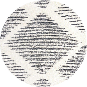 White 10' x 10' Serenity Shag Round Area Rug Thick Soft Touch Fluffy & Plush Shaggy Pile