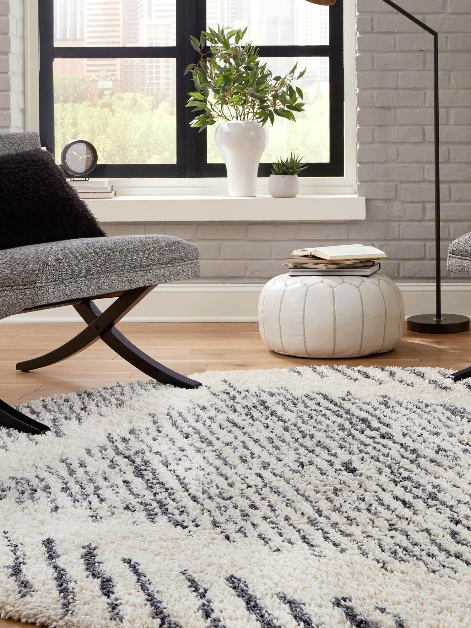 White 10' x 10' Serenity Shag Round Area Rug Thick Soft Touch Fluffy & Plush Shaggy Pile Carpet for Living Rooms, Kitchen, Bedrooms, Office, Dorms for Sale at Rug Engine