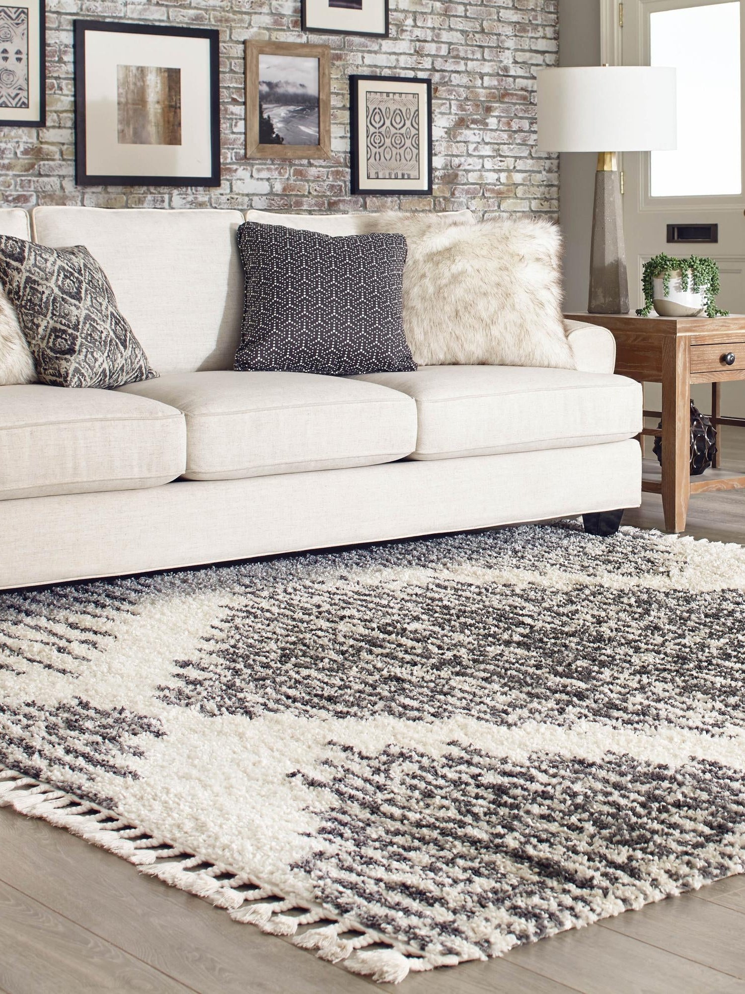 White 7' 10 x 7' 10 Serenity Shag Square Area Rug Thick Soft Touch Fluffy & Plush Shaggy Pile Carpet for Living Rooms, Kitchen, Bedrooms, Office, Dorms for Sale at Rug Engine