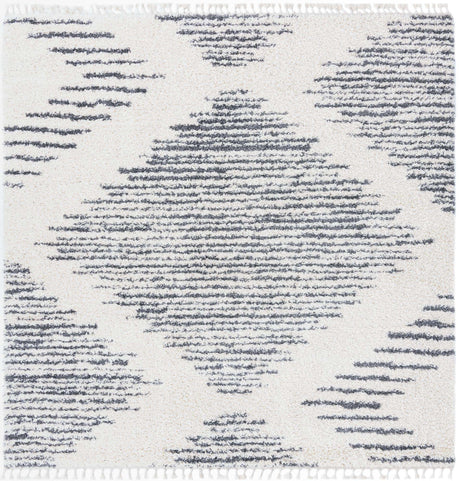 White 10' x 10' Serenity Shag Square Area Rug Thick Soft Touch Fluffy & Plush Shaggy Pile