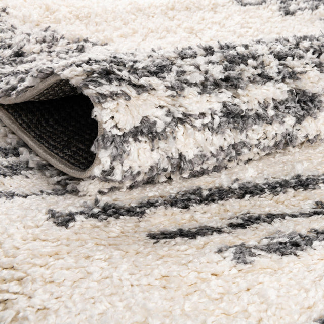 White 5' 3 x 8' Serenity Shag Oval Area Rug Thick Soft Touch Fluffy & Plush Shaggy Pile