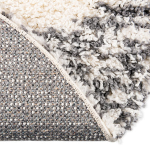 White 5' 3 x 8' Serenity Shag Oval Area Rug Thick Soft Touch Fluffy & Plush Shaggy Pile