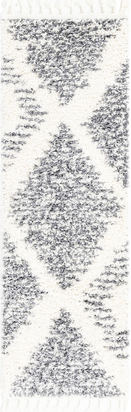 White 2' x 6' Serenity Shag Runner Area Rug Thick Soft Touch Fluffy & Plush Shaggy Pile Carpet for Living Rooms, Kitchen, Bedrooms, Office, Dorms for Sale at Rug Engine