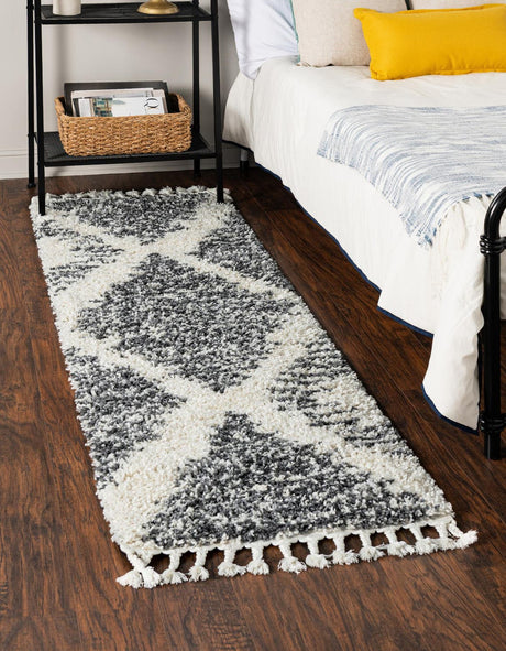 White 2' x 8' Serenity Shag Runner Area Rug Thick Soft Touch Fluffy & Plush Shaggy Pile