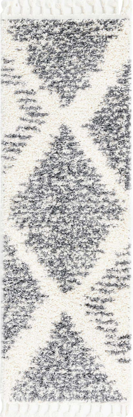 White 2' x 6' Serenity Shag Runner Area Rug Thick Soft Touch Fluffy & Plush Shaggy Pile