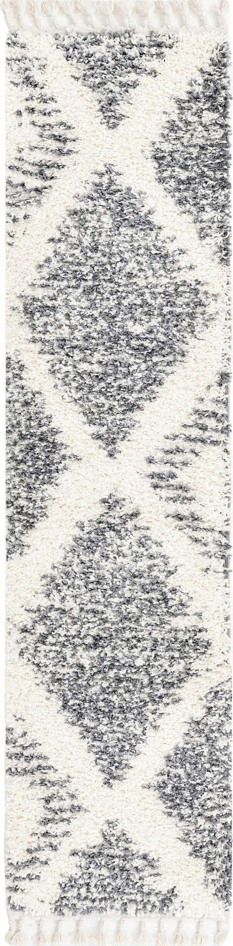 White 2' x 8' Serenity Shag Runner Area Rug Thick Soft Touch Fluffy & Plush Shaggy Pile