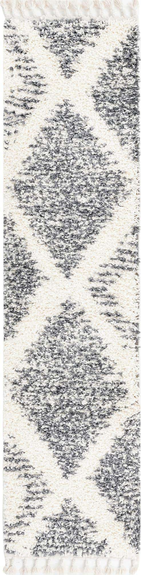 White 2' x 8' Serenity Shag Runner Area Rug Thick Soft Touch Fluffy & Plush Shaggy Pile