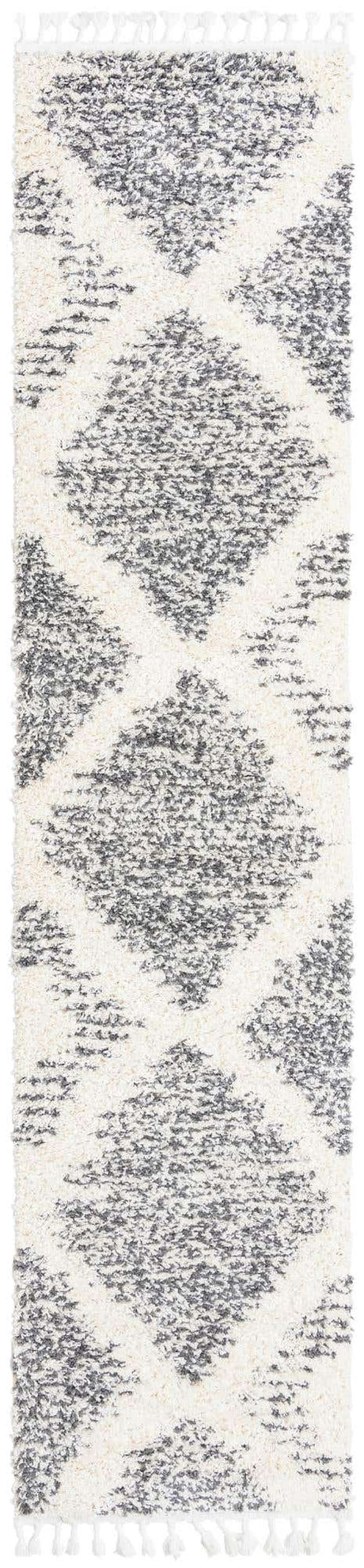 White 2' 7 x 12' Serenity Shag Runner Area Rug Thick Soft Touch Fluffy & Plush Shaggy Pile