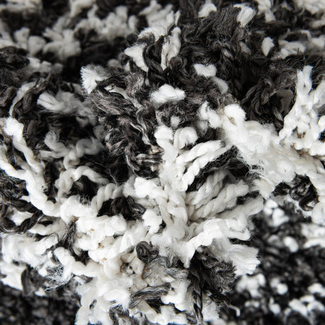 Black and White 10' x 14' Serenity Shag Rectangle Area Rug Thick Soft Touch Fluffy & Plush Shaggy Pile Carpet for Living Rooms, Kitchen, Bedrooms, Office, Dorms for Sale at Rug Engine