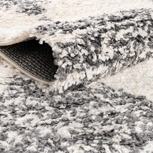 White 9' x 12' Serenity Shag Rectangle Area Rug Thick Soft Touch Fluffy & Plush Shaggy Pile