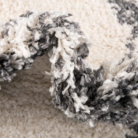 White 5' 3 x 8' Serenity Shag Rectangle Area Rug Thick Soft Touch Fluffy & Plush Shaggy Pile Carpet for Living Rooms, Kitchen, Bedrooms, Office, Dorms for Sale at Rug Engine