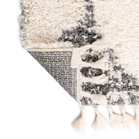 White 5' 3 x 8' Serenity Shag Rectangle Area Rug Thick Soft Touch Fluffy & Plush Shaggy Pile Carpet for Living Rooms, Kitchen, Bedrooms, Office, Dorms for Sale at Rug Engine