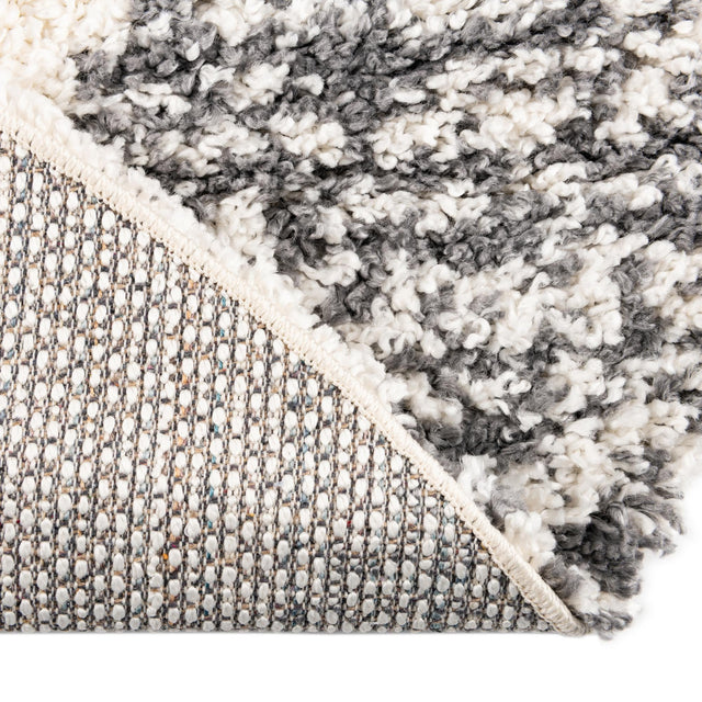 White 5' 3 x 5' 3 Serenity Shag Round Area Rug Thick Soft Touch Fluffy & Plush Shaggy Pile