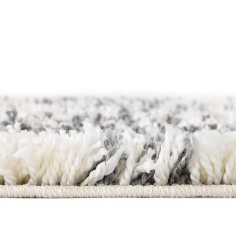 White 2' 7 x 12' Serenity Shag Runner Area Rug Thick Soft Touch Fluffy & Plush Shaggy Pile Carpet for Living Rooms, Kitchen, Bedrooms, Office, Dorms for Sale at Rug Engine