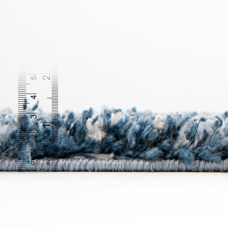Blue 9' x 12' Serenity Shag Rectangle Area Rug Thick Soft Touch Fluffy & Plush Shaggy Pile Carpet for Living Rooms, Kitchen, Bedrooms, Office, Dorms for Sale at Rug Engine