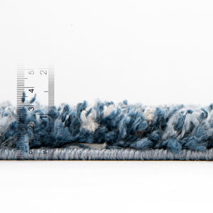 Blue 10' x 14' Serenity Shag Rectangle Area Rug Thick Soft Touch Fluffy & Plush Shaggy Pile