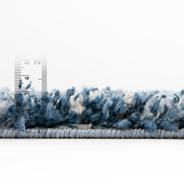 Blue 10' x 14' Serenity Shag Rectangle Area Rug Thick Soft Touch Fluffy & Plush Shaggy Pile