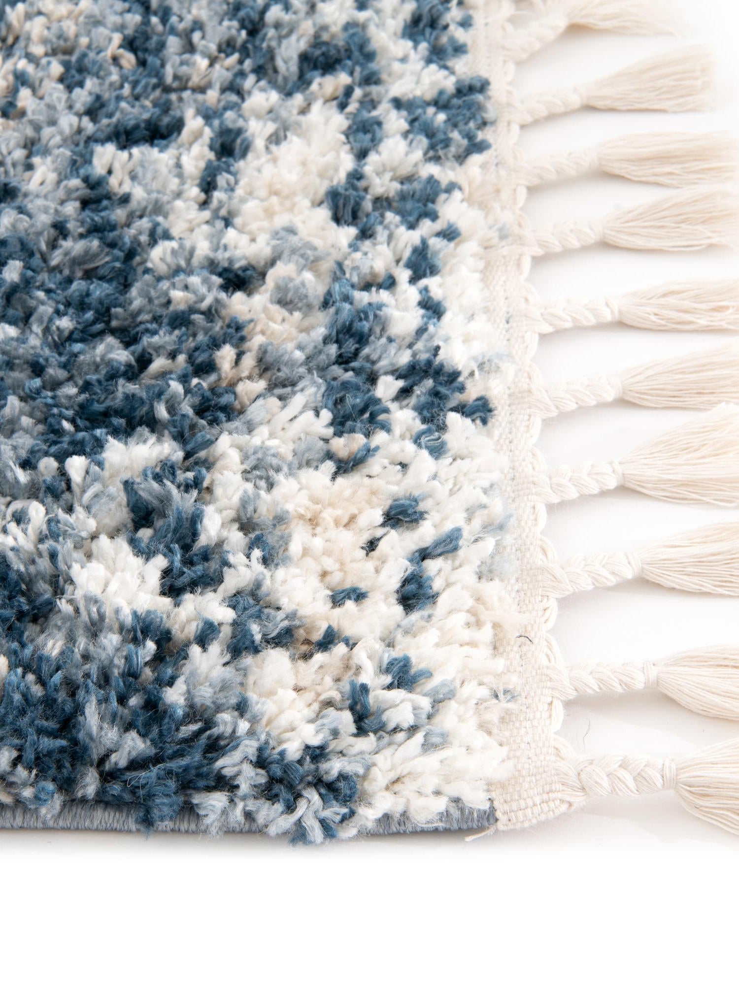 Blue 5' 3 x 8' Serenity Shag Rectangle Area Rug Thick Soft Touch Fluffy & Plush Shaggy Pile Carpet for Living Rooms, Kitchen, Bedrooms, Office, Dorms for Sale at Rug Engine