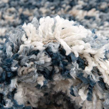 Blue 9' x 12' Serenity Shag Rectangle Area Rug Thick Soft Touch Fluffy & Plush Shaggy Pile Carpet for Living Rooms, Kitchen, Bedrooms, Office, Dorms for Sale at Rug Engine