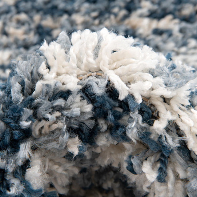 Blue 10' x 14' Serenity Shag Rectangle Area Rug Thick Soft Touch Fluffy & Plush Shaggy Pile