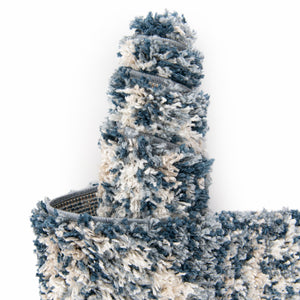Blue 3' 3 x 3' 3 Serenity Shag Round Area Rug Thick Soft Touch Fluffy & Plush Shaggy Pile