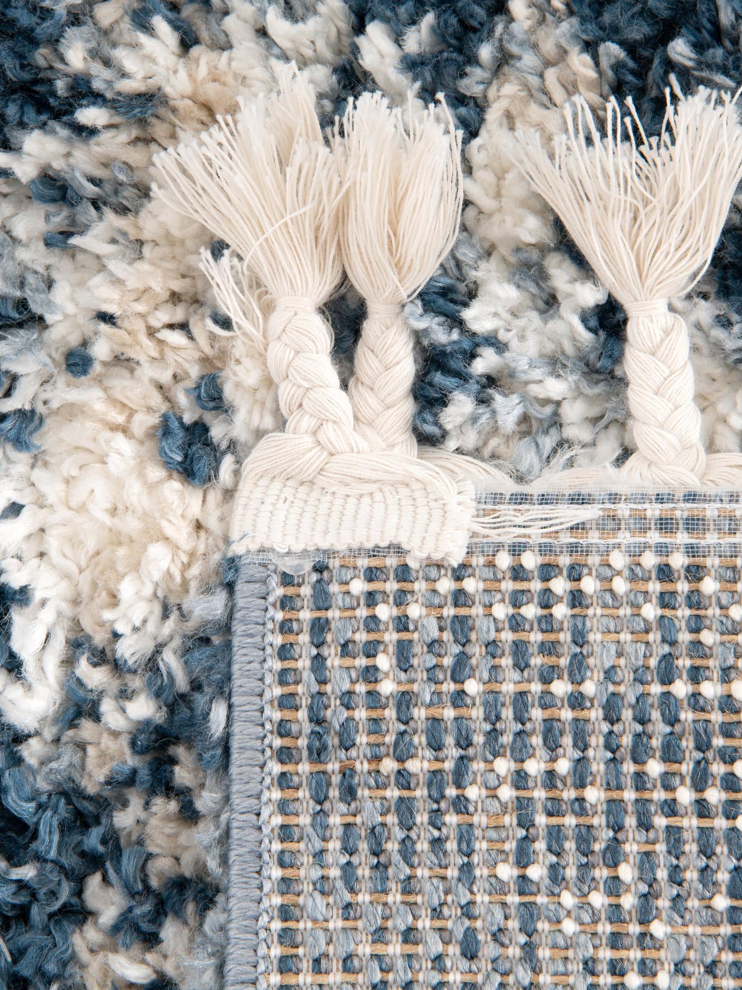 Blue 10' x 10' Serenity Shag Square Area Rug Thick Soft Touch Fluffy & Plush Shaggy Pile Carpet for Living Rooms, Kitchen, Bedrooms, Office, Dorms for Sale at Rug Engine