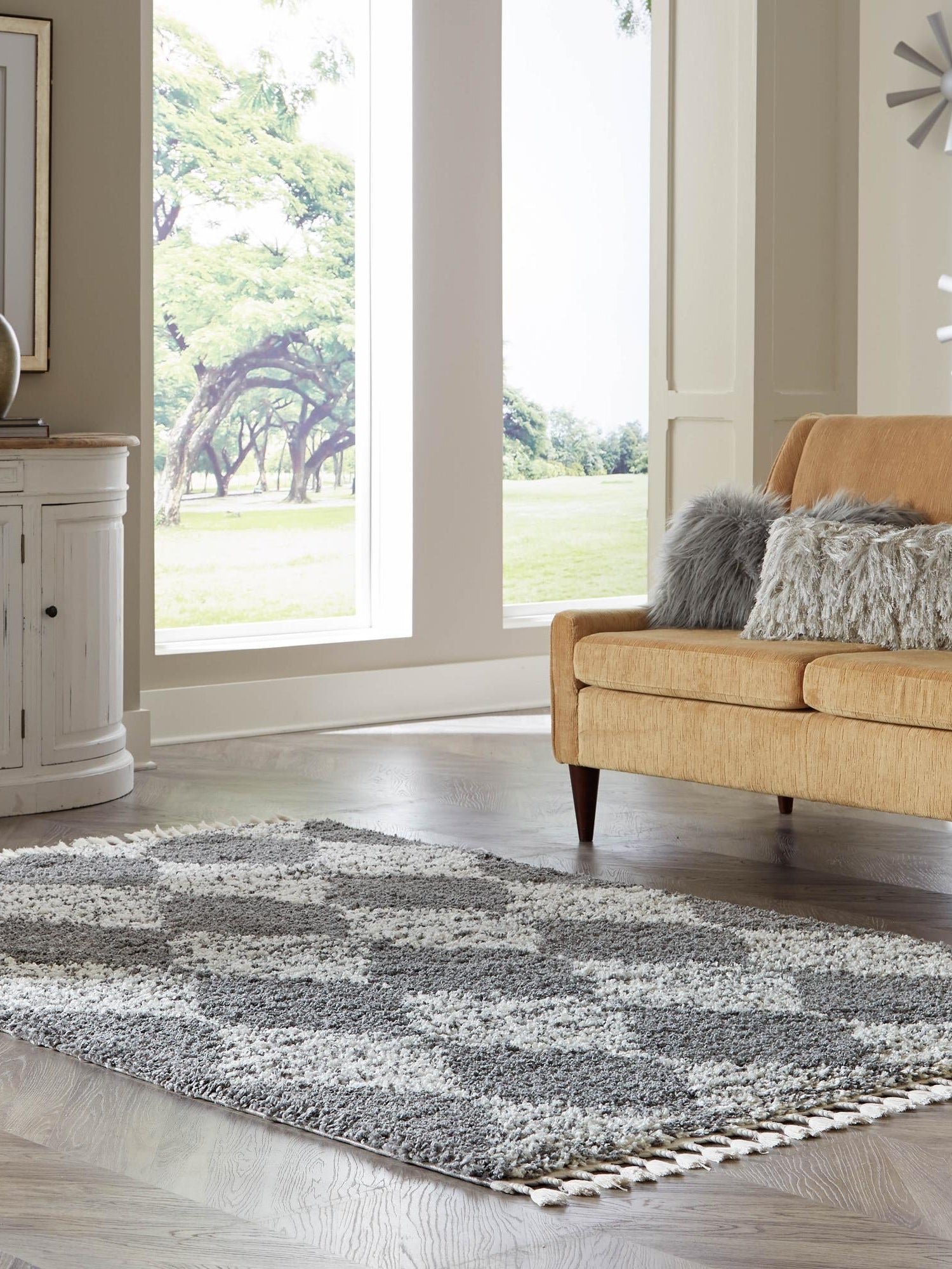 Gray 9' x 12' Serenity Shag Rectangle Area Rug Thick Soft Touch Fluffy & Plush Shaggy Pile Carpet for Living Rooms, Kitchen, Bedrooms, Office, Dorms for Sale at Rug Engine