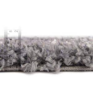 Gray 10' x 14' Serenity Shag Rectangle Area Rug Thick Soft Touch Fluffy & Plush Shaggy Pile