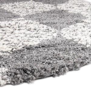 Gray 3' 3 x 3' 3 Serenity Shag Round Area Rug Thick Soft Touch Fluffy & Plush Shaggy Pile