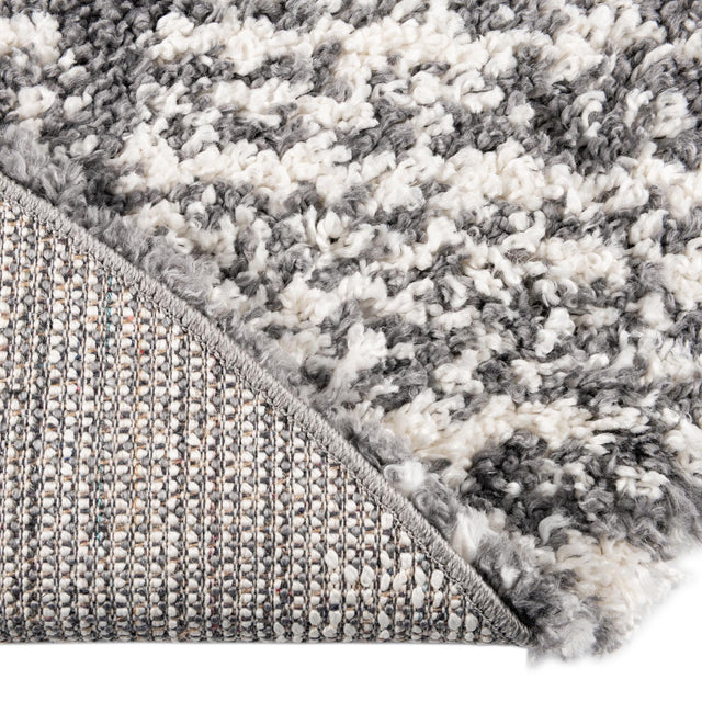 Gray 7' x 7' Serenity Shag Round Area Rug Thick Soft Touch Fluffy & Plush Shaggy Pile