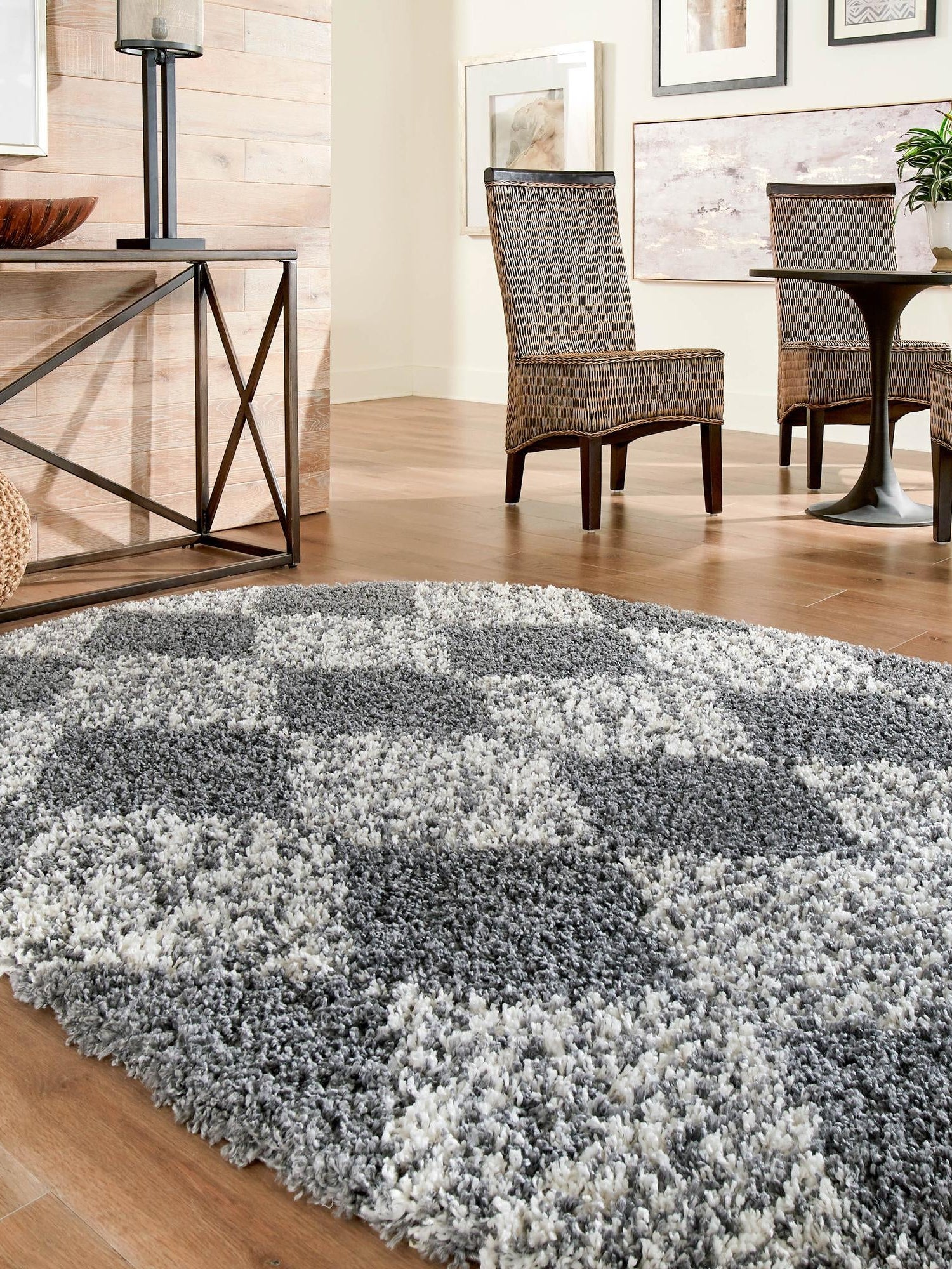 Gray 5' 3 x 8' Serenity Shag Oval Area Rug Thick Soft Touch Fluffy & Plush Shaggy Pile Carpet for Living Rooms, Kitchen, Bedrooms, Office, Dorms for Sale at Rug Engine