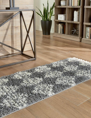 Gray 2' 7 x 12' Serenity Shag Runner Area Rug Thick Soft Touch Fluffy & Plush Shaggy Pile