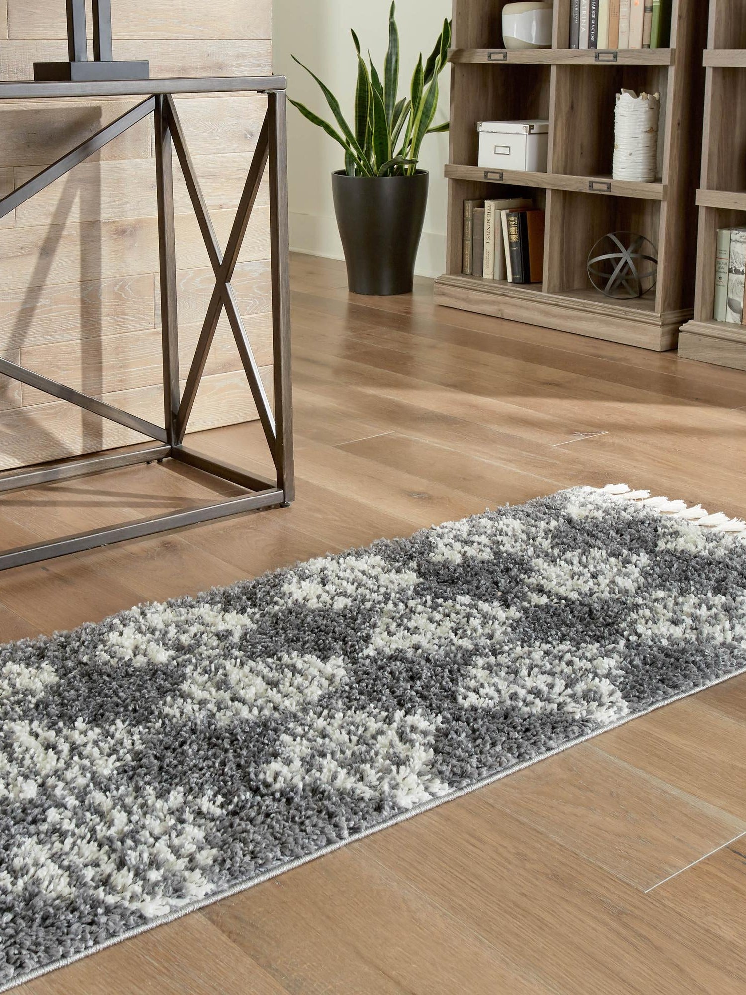 Gray 2' x 8' Serenity Shag Runner Area Rug Thick Soft Touch Fluffy & Plush Shaggy Pile Carpet for Living Rooms, Kitchen, Bedrooms, Office, Dorms for Sale at Rug Engine
