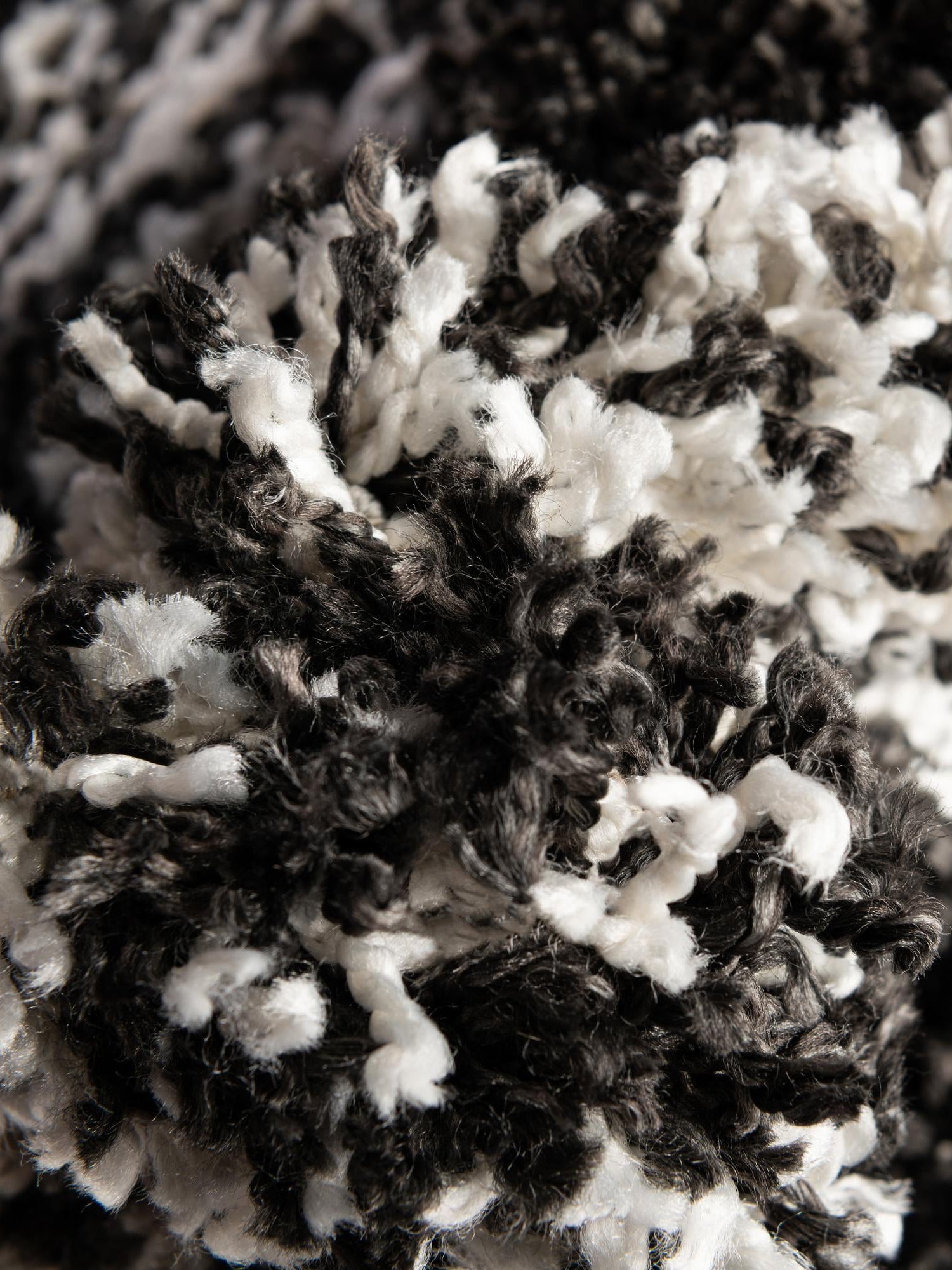 Black and White 4' x 6' Serenity Shag Rectangle Area Rug Thick Soft Touch Fluffy & Plush Shaggy Pile Carpet for Living Rooms, Kitchen, Bedrooms, Office, Dorms for Sale at Rug Engine