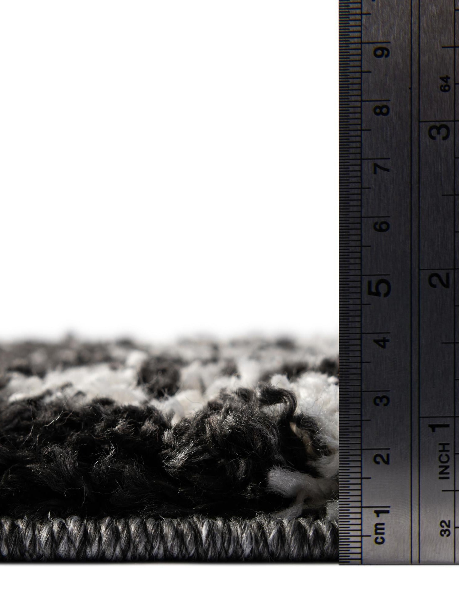 Black and White 7' 10 x 7' 10 Serenity Shag Square Area Rug Thick Soft Touch Fluffy & Plush Shaggy Pile Carpet for Living Rooms, Kitchen, Bedrooms, Office, Dorms for Sale at Rug Engine