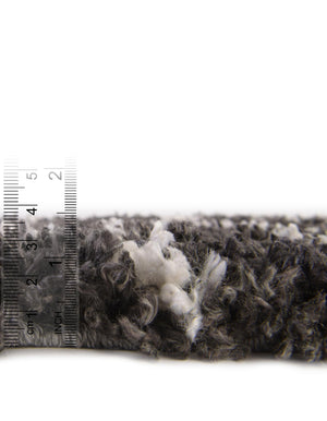 Black and White 10' x 10' Serenity Shag Round Area Rug Thick Soft Touch Fluffy & Plush Shaggy Pile