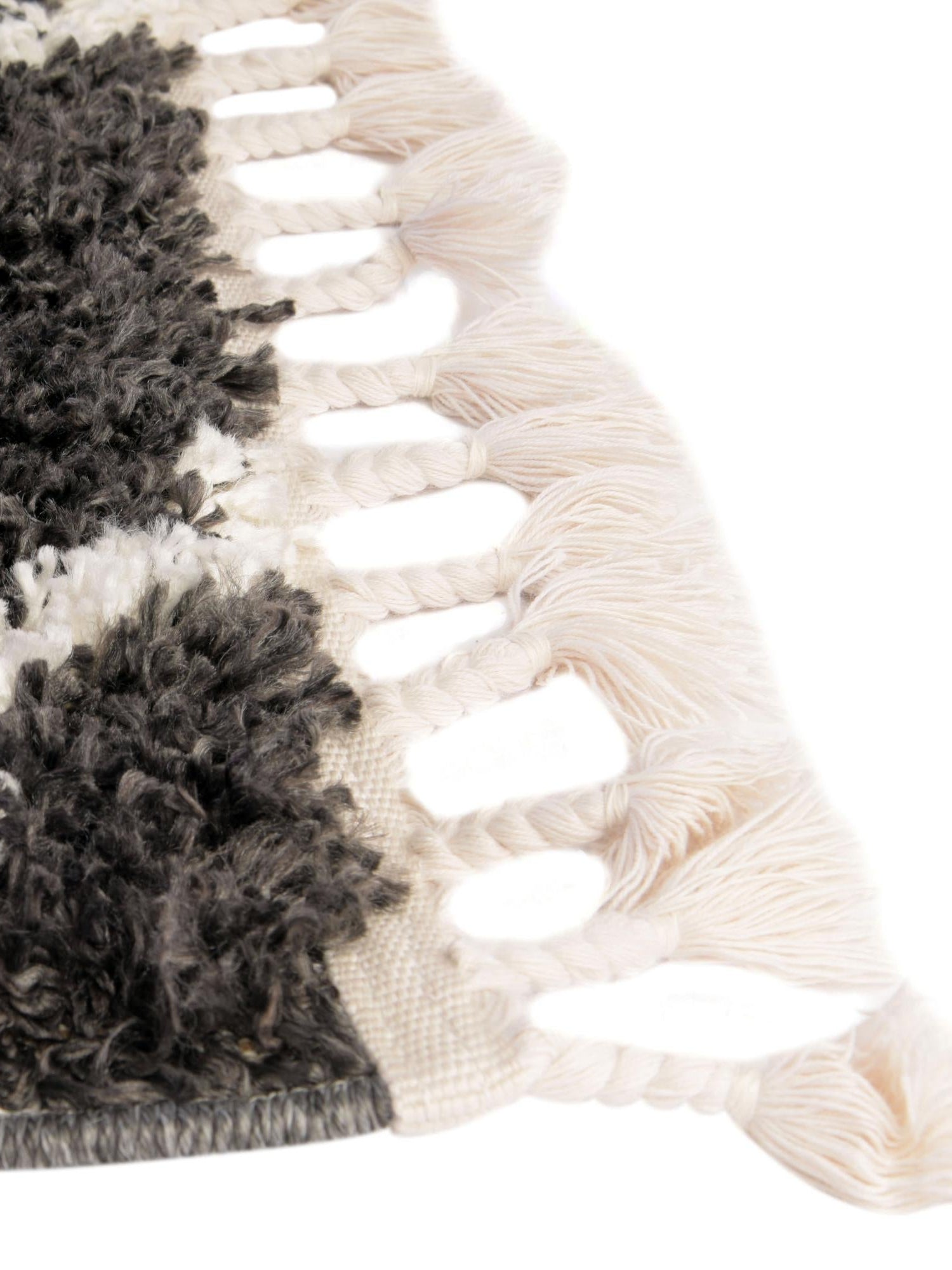 Black and White 7' 10 x 7' 10 Serenity Shag Square Area Rug Thick Soft Touch Fluffy & Plush Shaggy Pile Carpet for Living Rooms, Kitchen, Bedrooms, Office, Dorms for Sale at Rug Engine