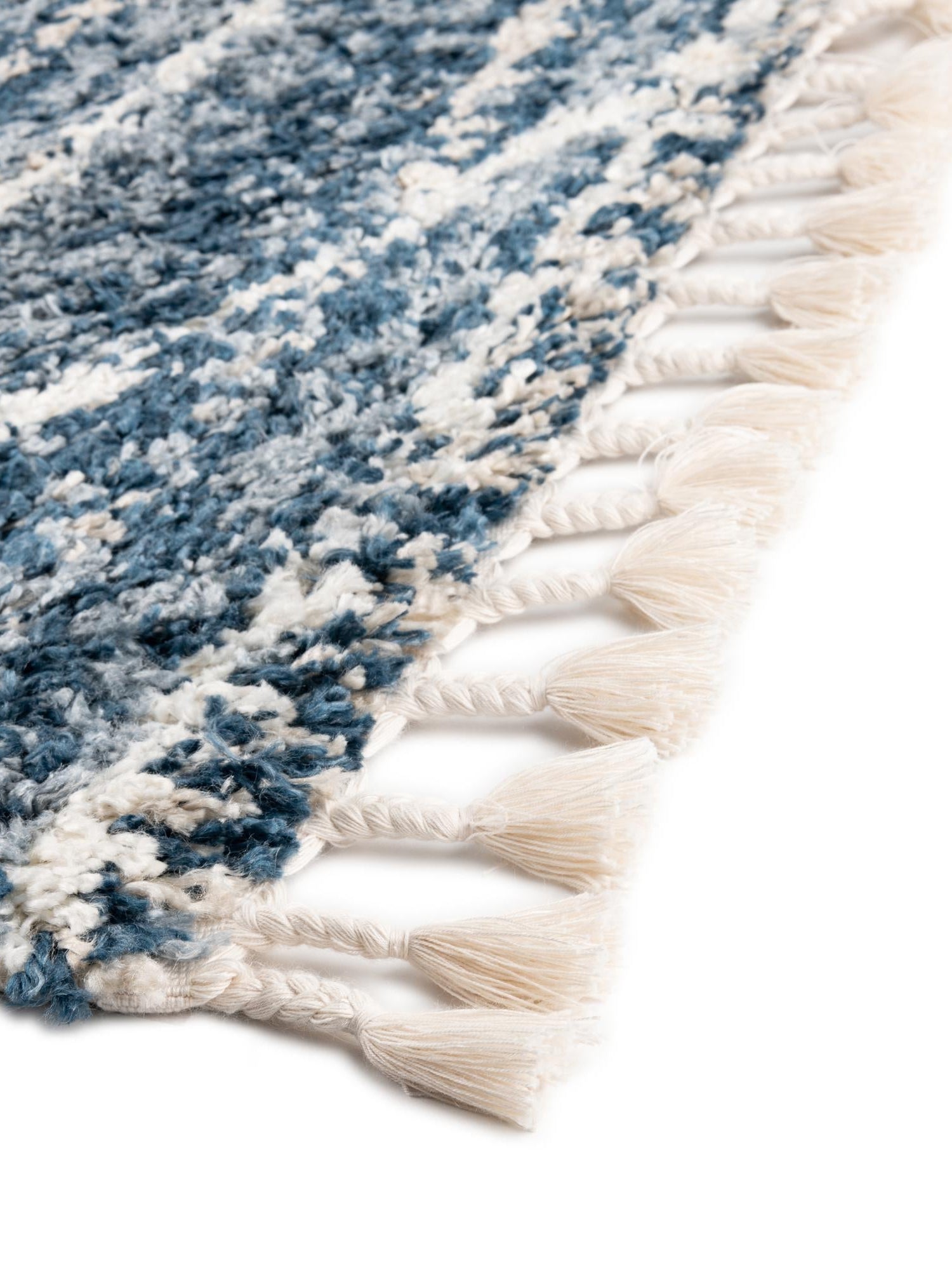 Blue 5' 3 x 8' Serenity Shag Rectangle Area Rug Thick Soft Touch Fluffy & Plush Shaggy Pile Carpet for Living Rooms, Kitchen, Bedrooms, Office, Dorms for Sale at Rug Engine