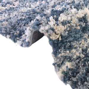 Blue 4' x 6' Serenity Shag Rectangle Area Rug Thick Soft Touch Fluffy & Plush Shaggy Pile