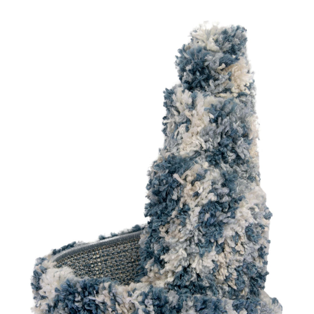 Blue 4' x 6' Serenity Shag Rectangle Area Rug Thick Soft Touch Fluffy & Plush Shaggy Pile