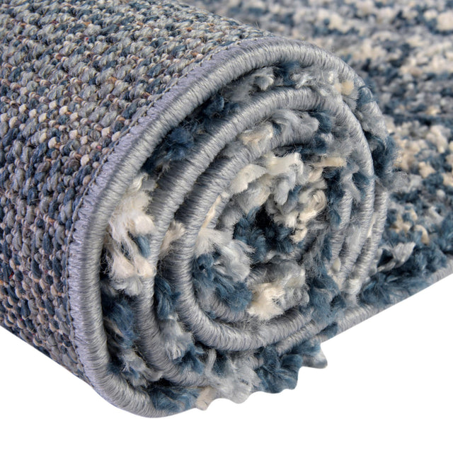 Blue 4' x 6' Serenity Shag Rectangle Area Rug Thick Soft Touch Fluffy & Plush Shaggy Pile