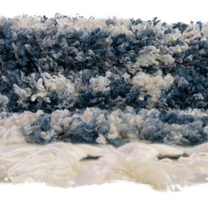 Blue 4' x 6' Serenity Shag Rectangle Area Rug Thick Soft Touch Fluffy & Plush Shaggy Pile
