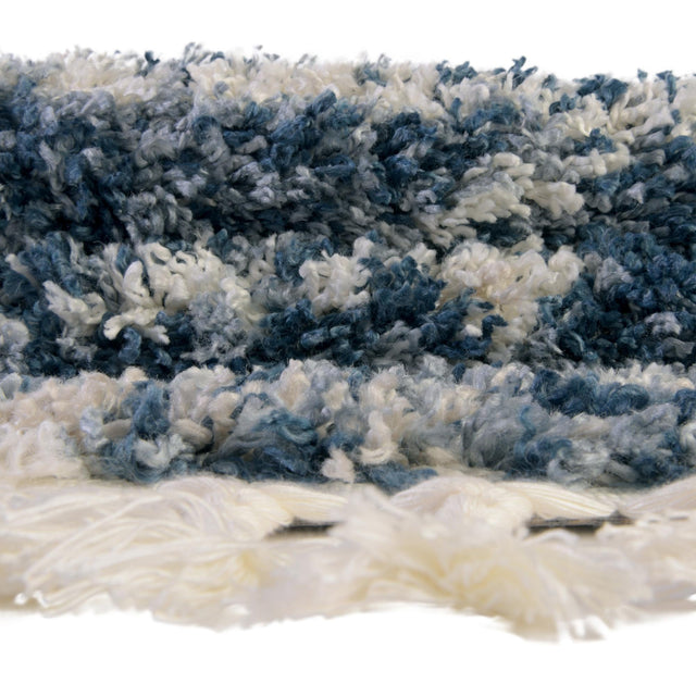 Blue 4' x 6' Serenity Shag Rectangle Area Rug Thick Soft Touch Fluffy & Plush Shaggy Pile