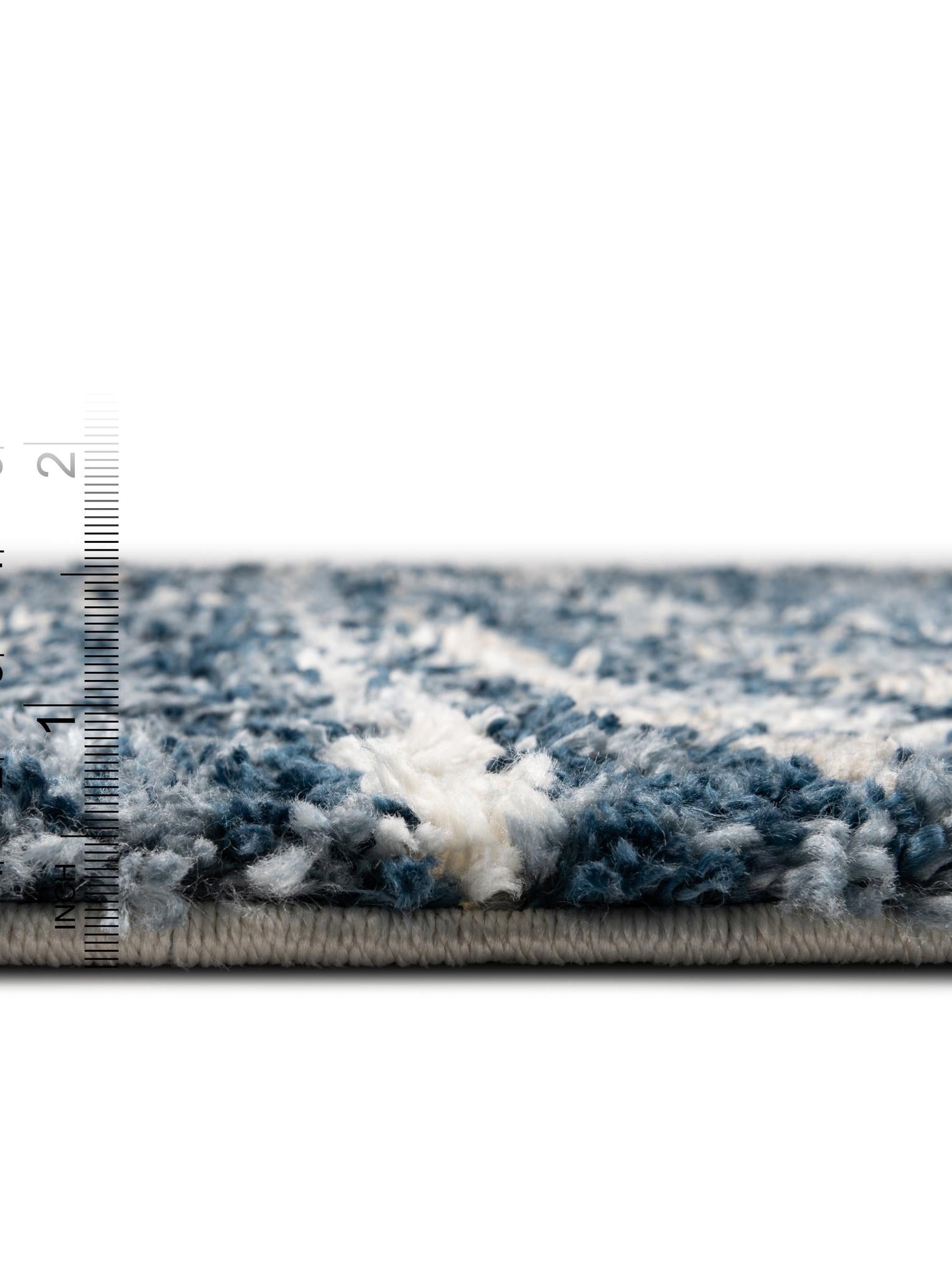 Blue 7' x 7' Serenity Shag Round Area Rug Thick Soft Touch Fluffy & Plush Shaggy Pile Carpet for Living Rooms, Kitchen, Bedrooms, Office, Dorms for Sale at Rug Engine